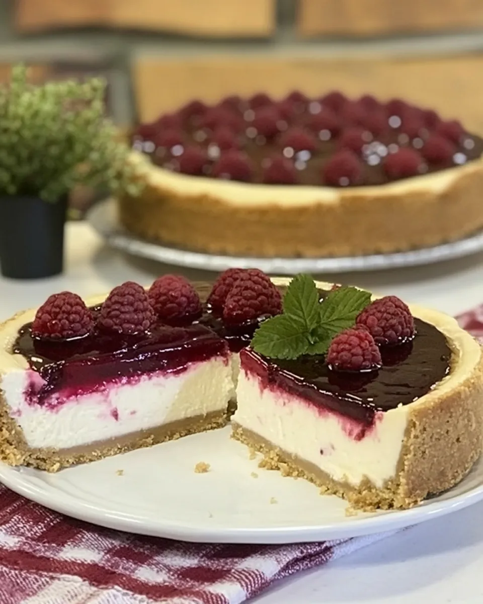 Delicious New York Style Raspberry Cheesecake shot