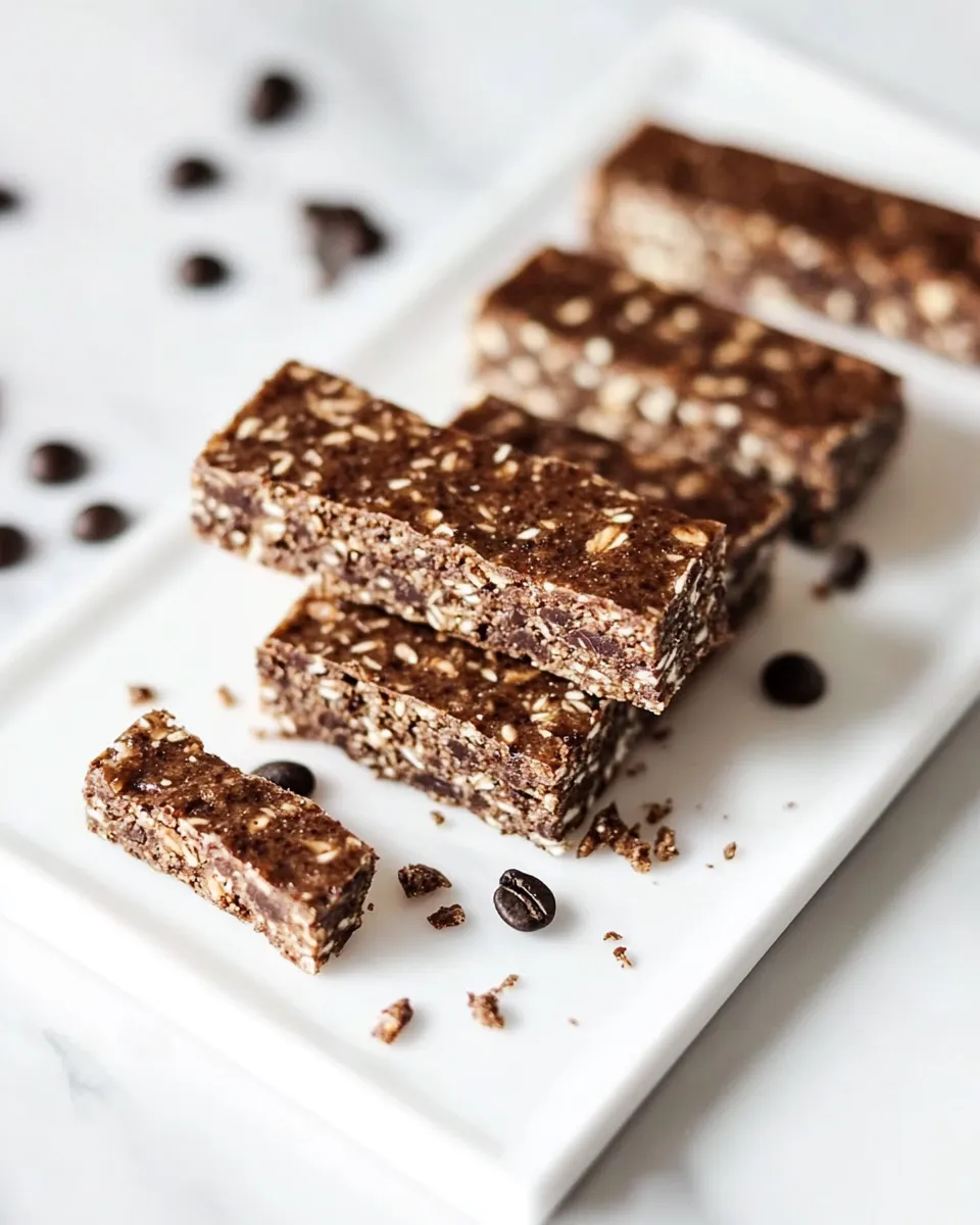 Homemade No-Bake Mocha Protein Bars photo