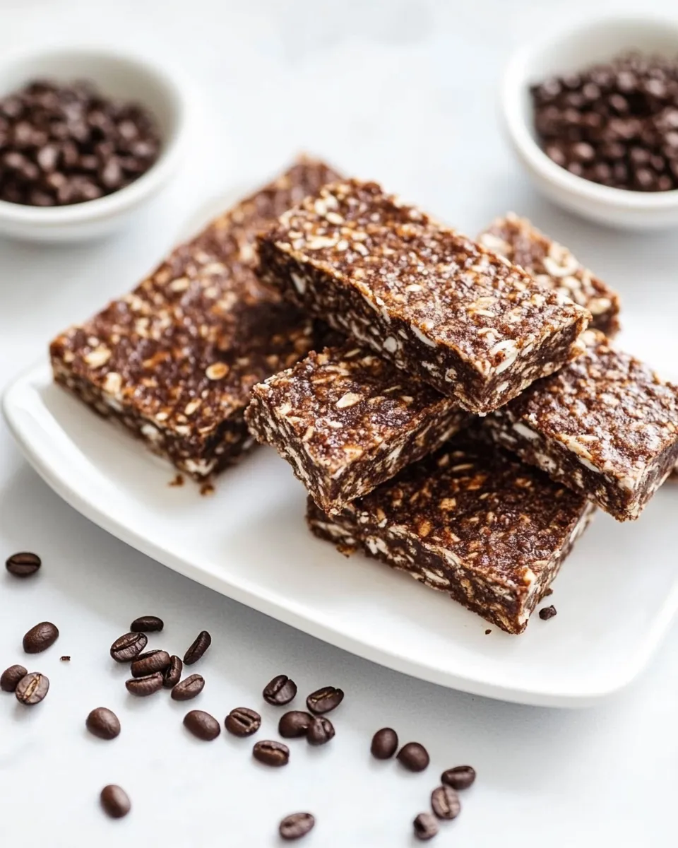 Easy No-Bake Mocha Protein Bars shot