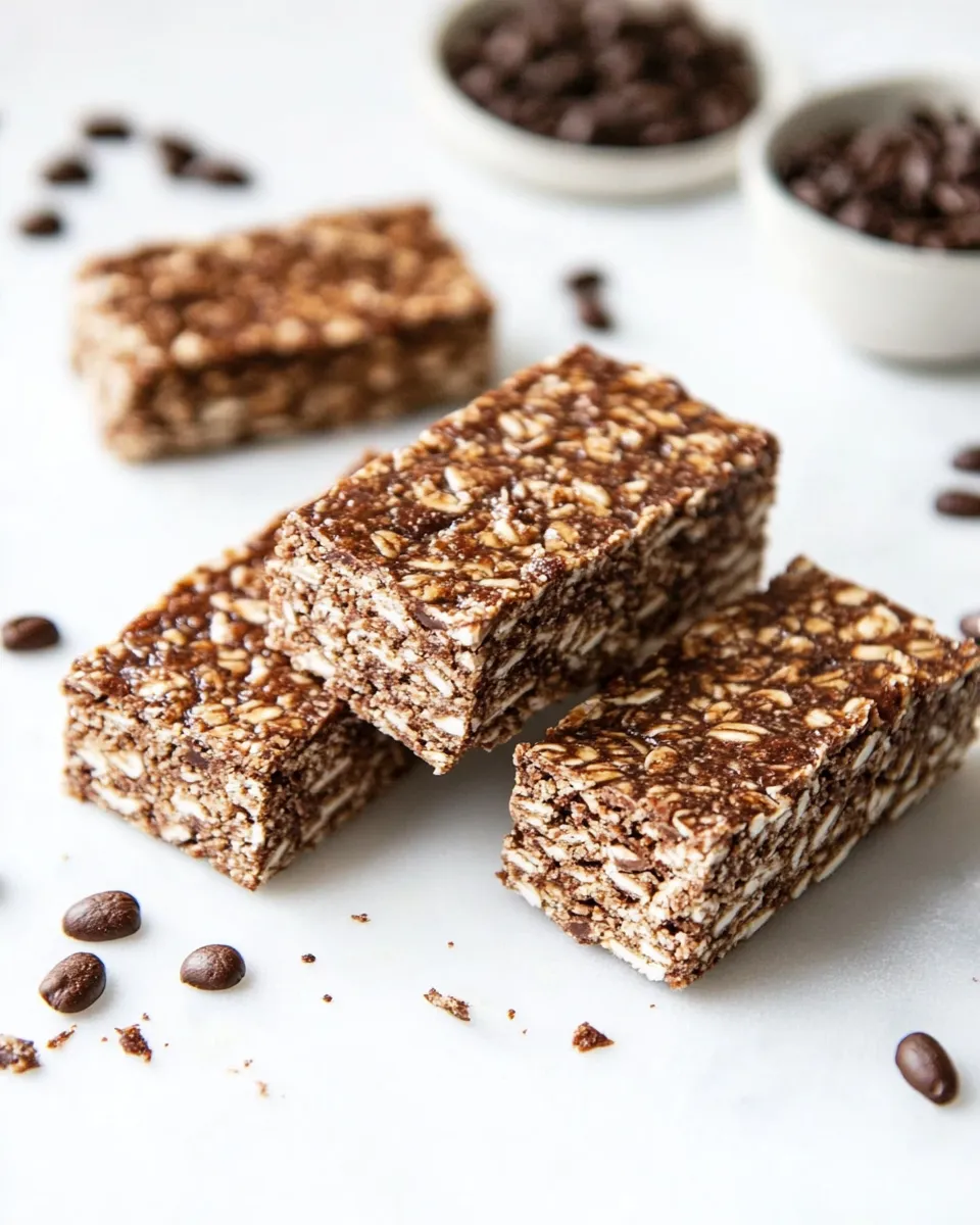 Delicious No-Bake Mocha Protein Bars recipe photo