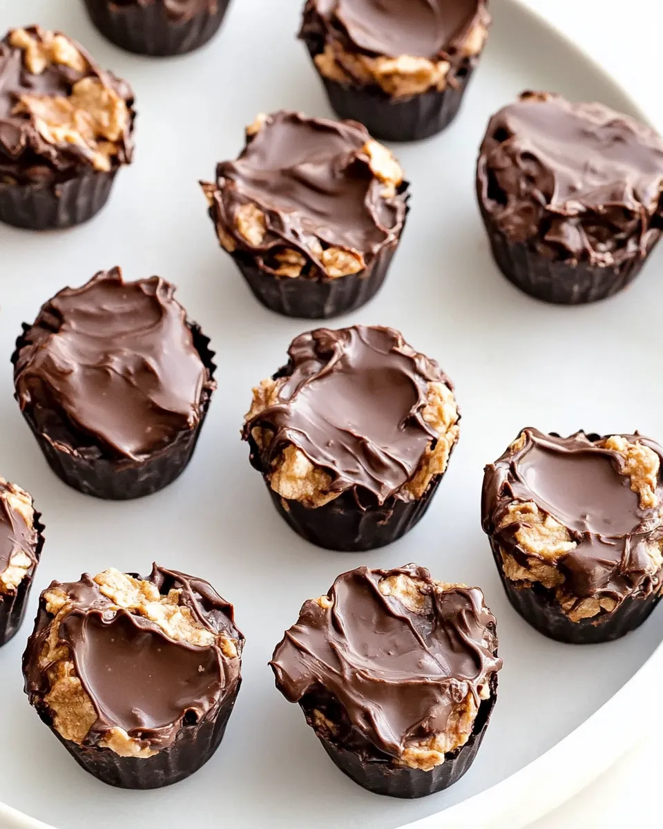 Homemade No Bake Chocolate Crunch Cups recipe photo