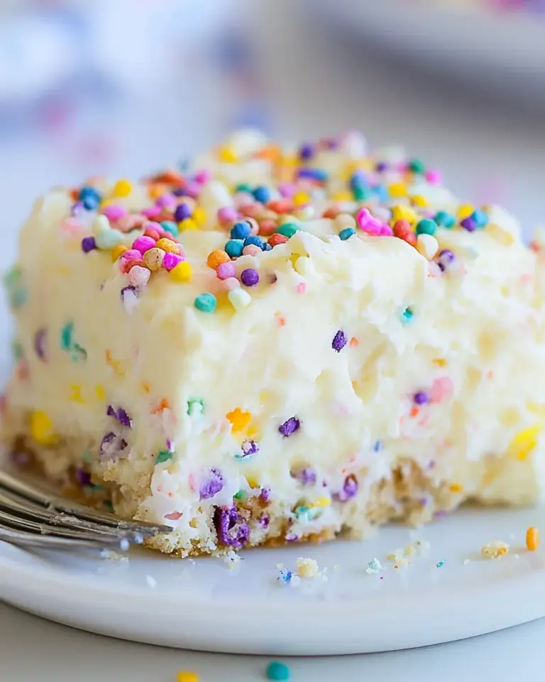 Easy No Bake Funfetti Lush Dessert photo