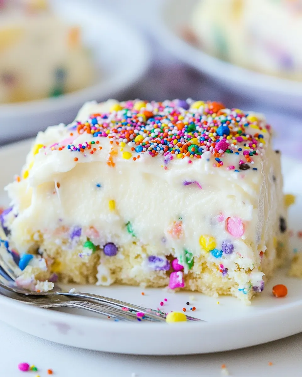 Delicious No Bake Funfetti Lush Dessert image