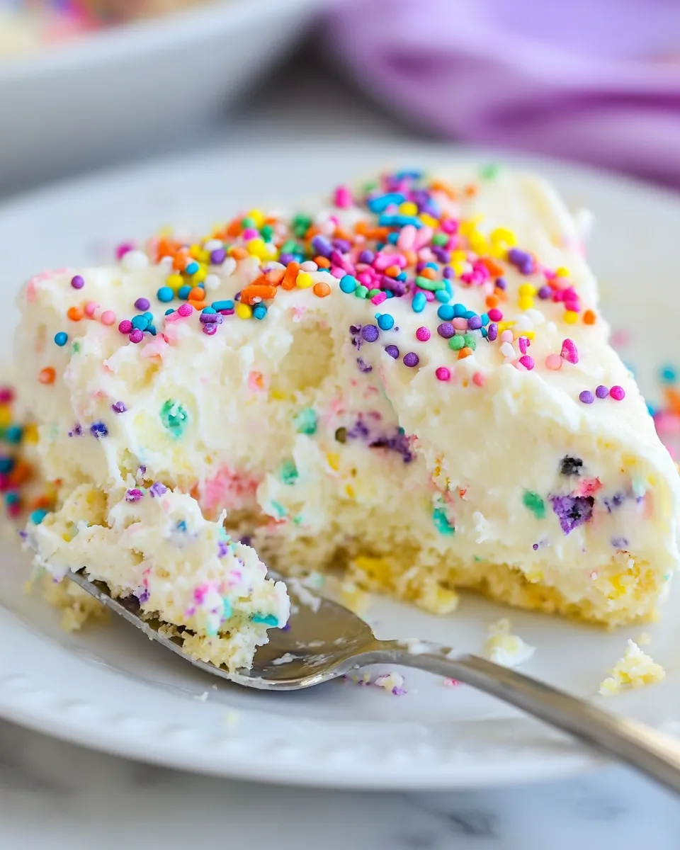 Classic No Bake Funfetti Lush Dessert shot