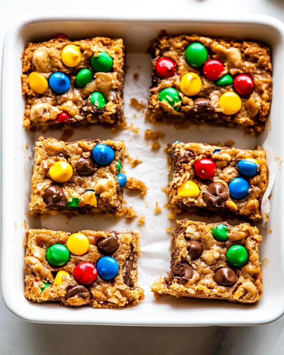 Delicious No Bake Monster Cookie Bars image