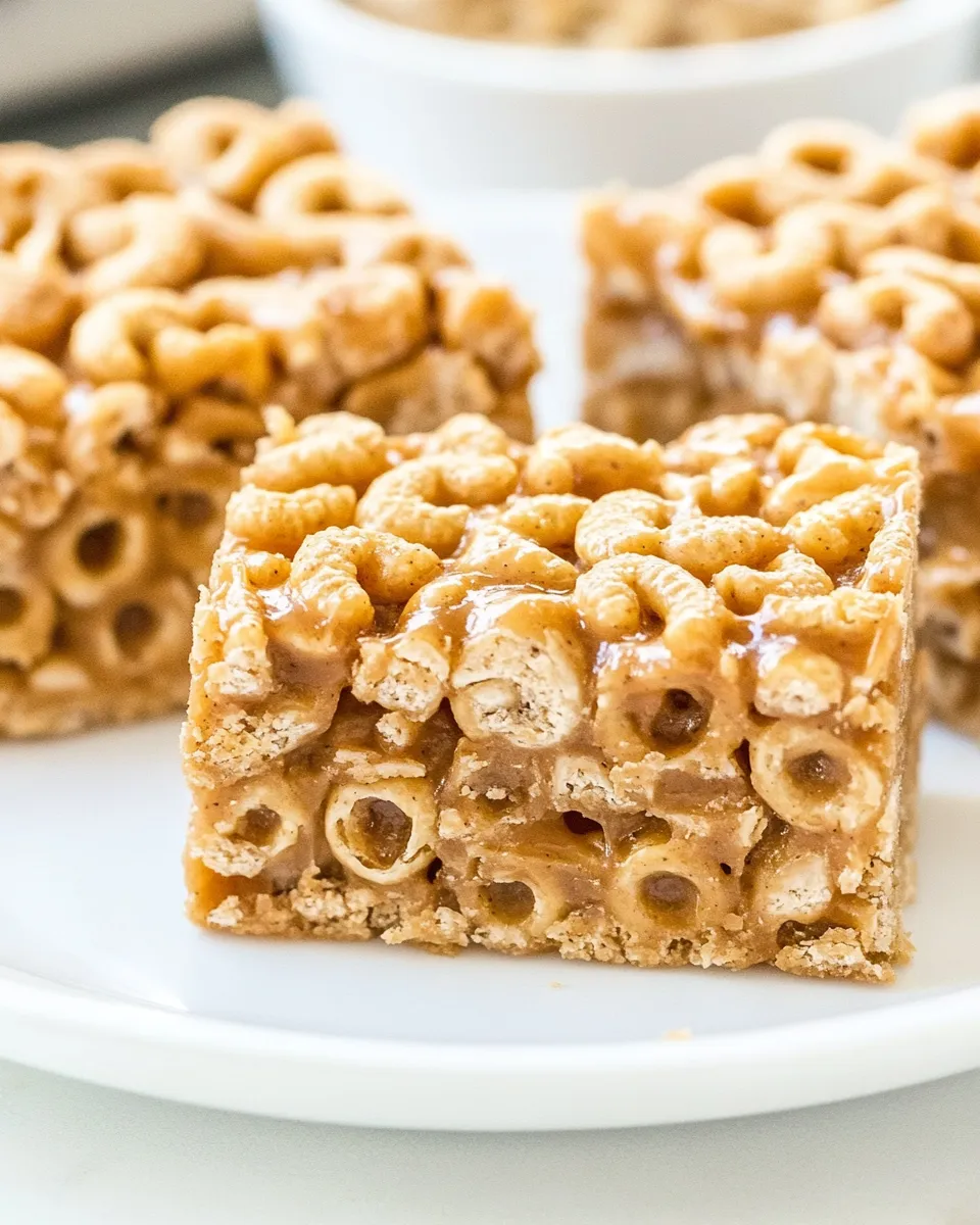 Delicious No Bake Peanut Butter Cheerio Bars image