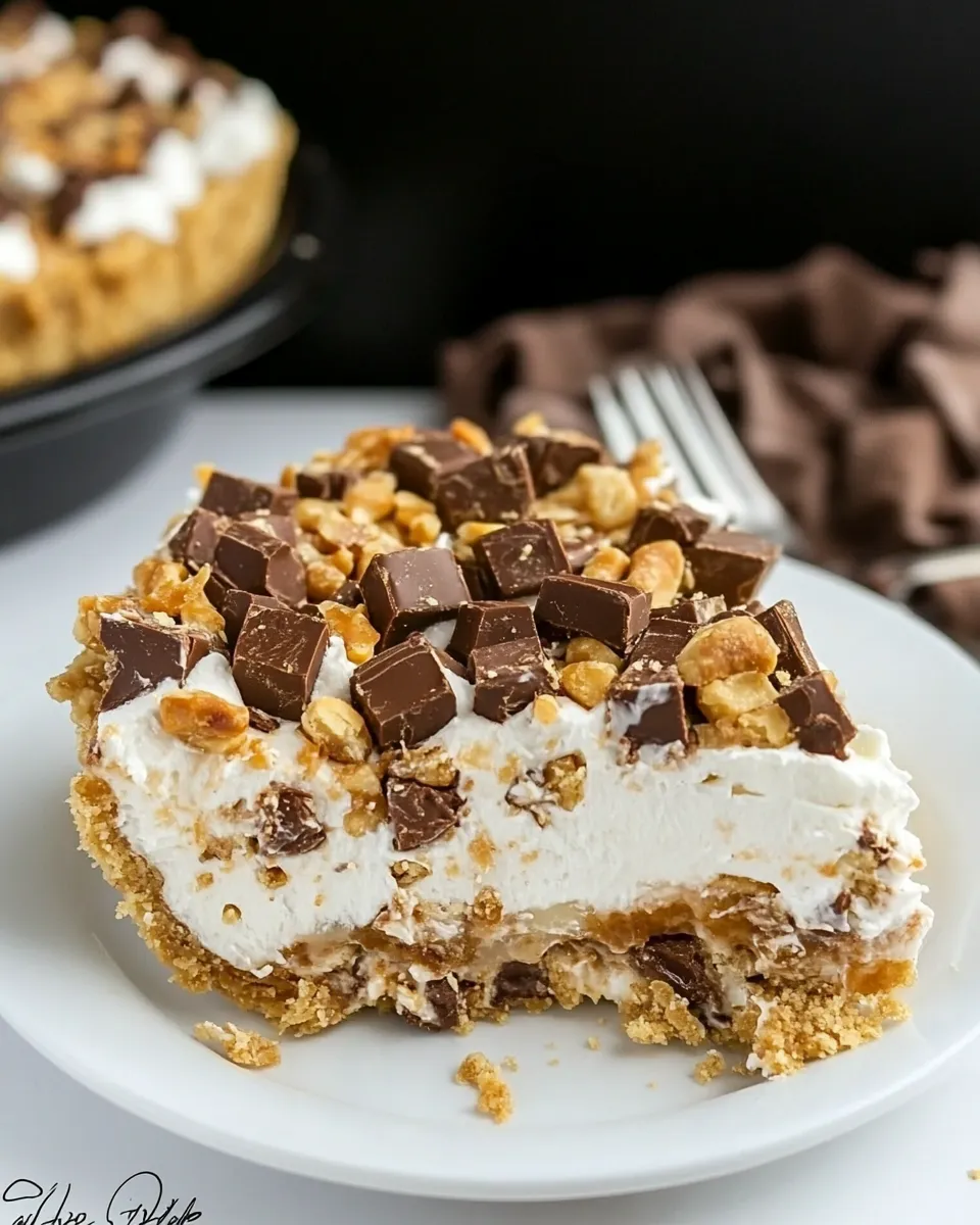 Classic No Bake Snickers Pie recipe photo