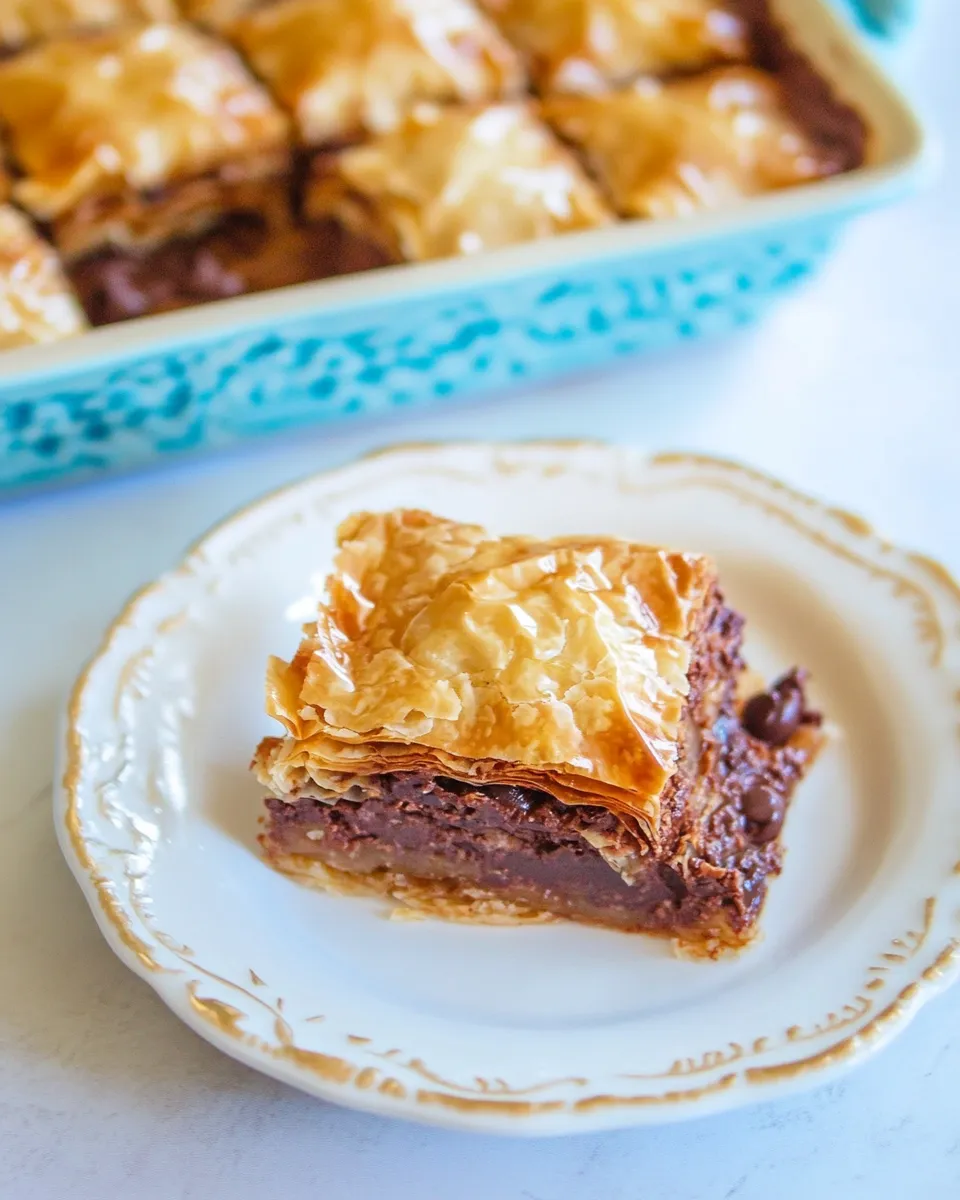 Homemade Nutella Chocolate Chip Baklava photo