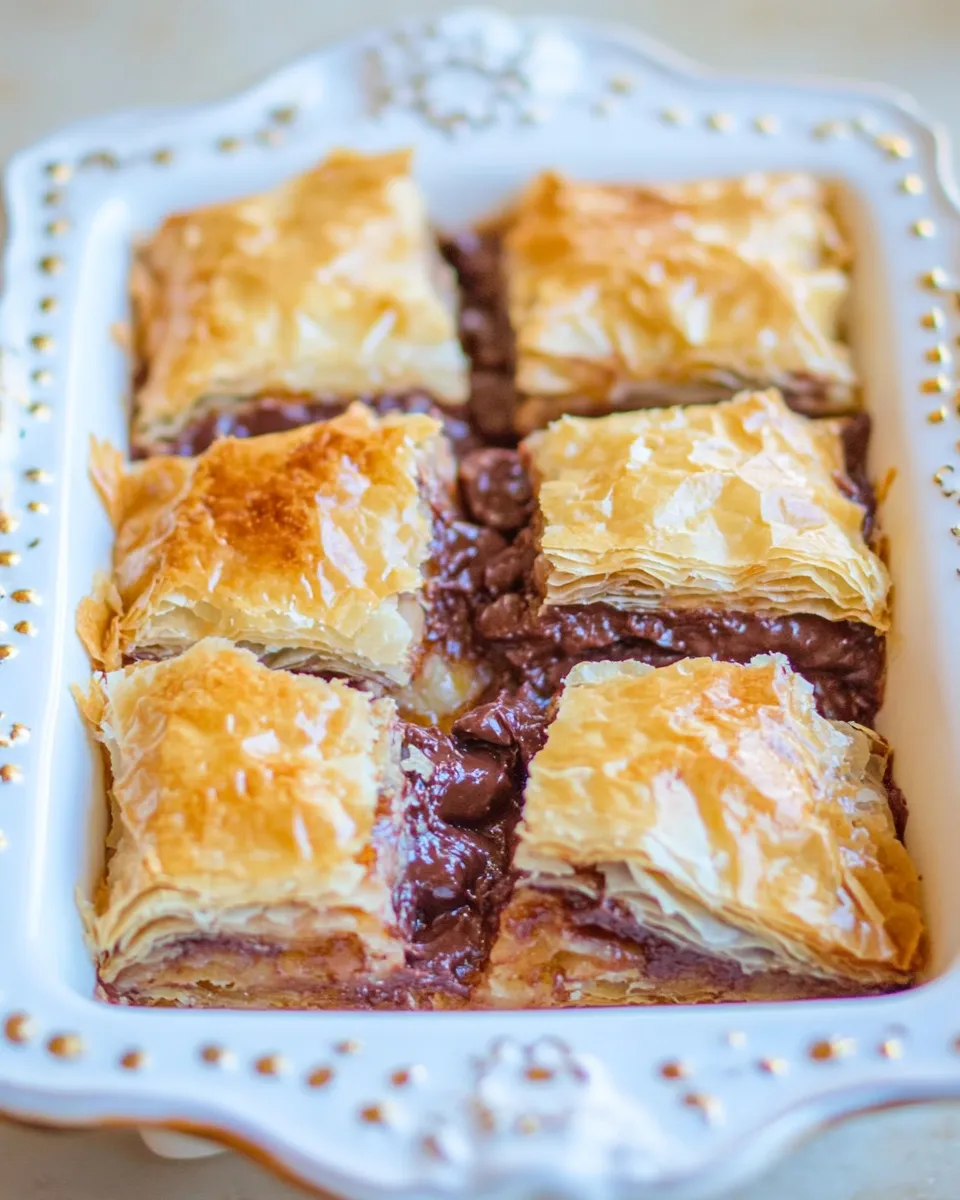 Delicious Nutella Chocolate Chip Baklava image