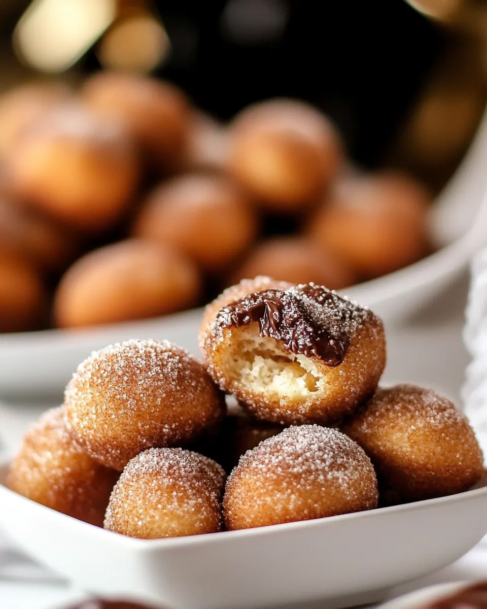 Homemade Nutella Churro Donut Holes photo