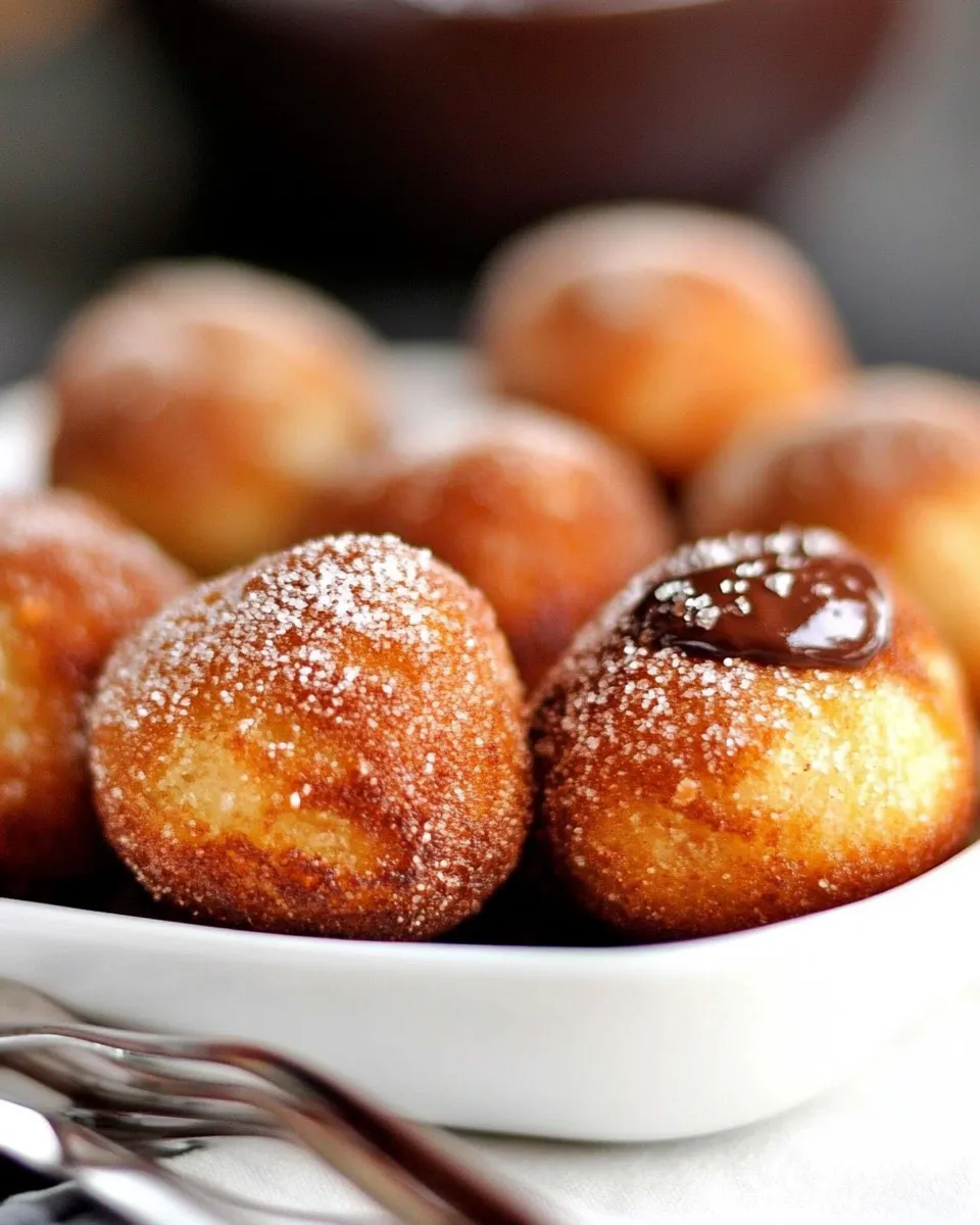 Easy Nutella Churro Donut Holes recipe photo