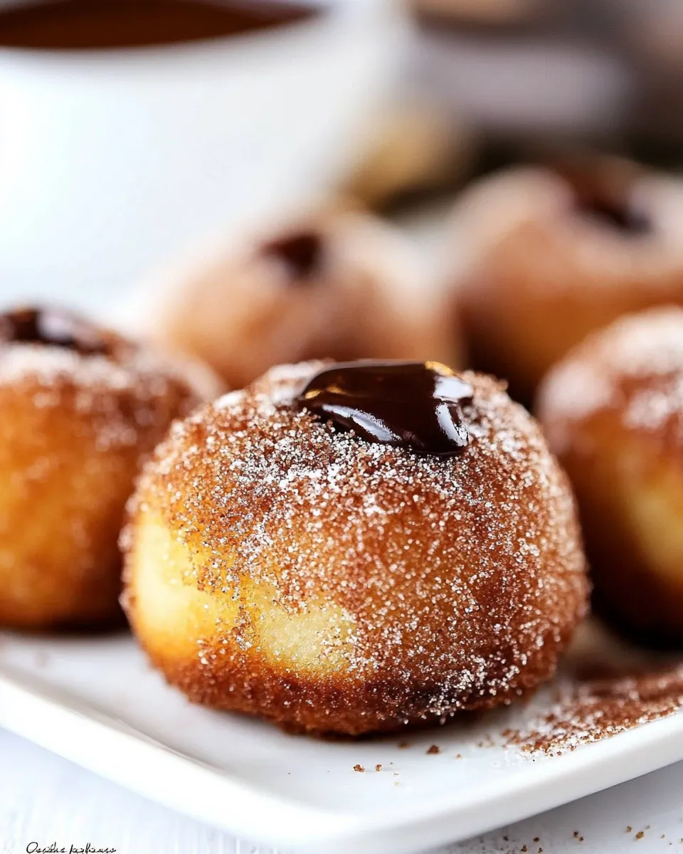 Delicious Nutella Churro Donut Holes shot