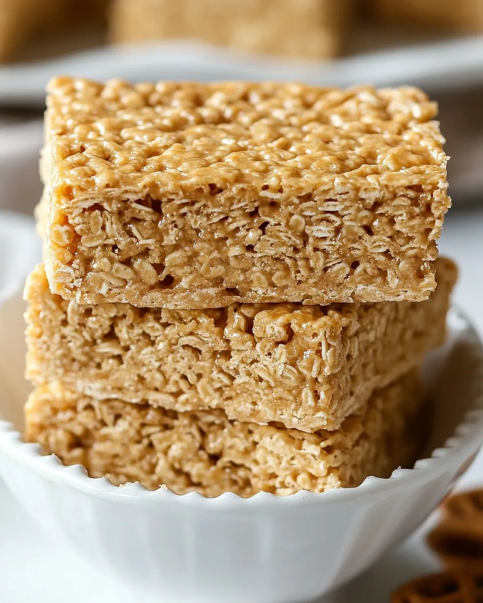 Homemade Nutter Butter Rice Krispie Bars Recipe photo