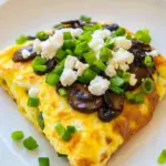 Homemade Omelet with Mushrooms and Goat Cheese photo