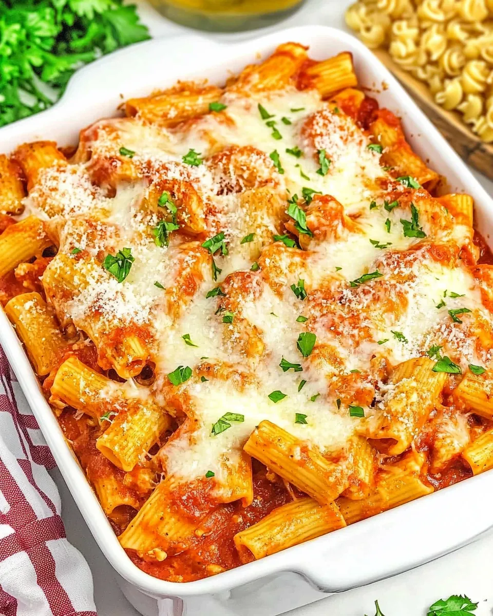 Delicious One-Pot Chicken Parmesan Pasta recipe image