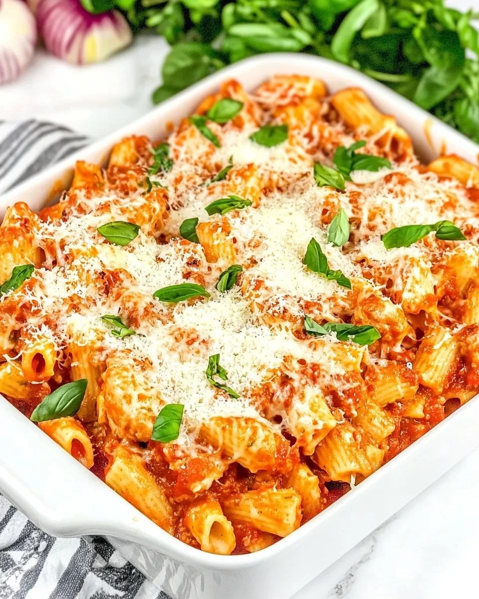 Classic One-Pot Chicken Parmesan Pasta dish photo