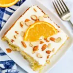 Homemade Orange Almond Sheet Cake photo