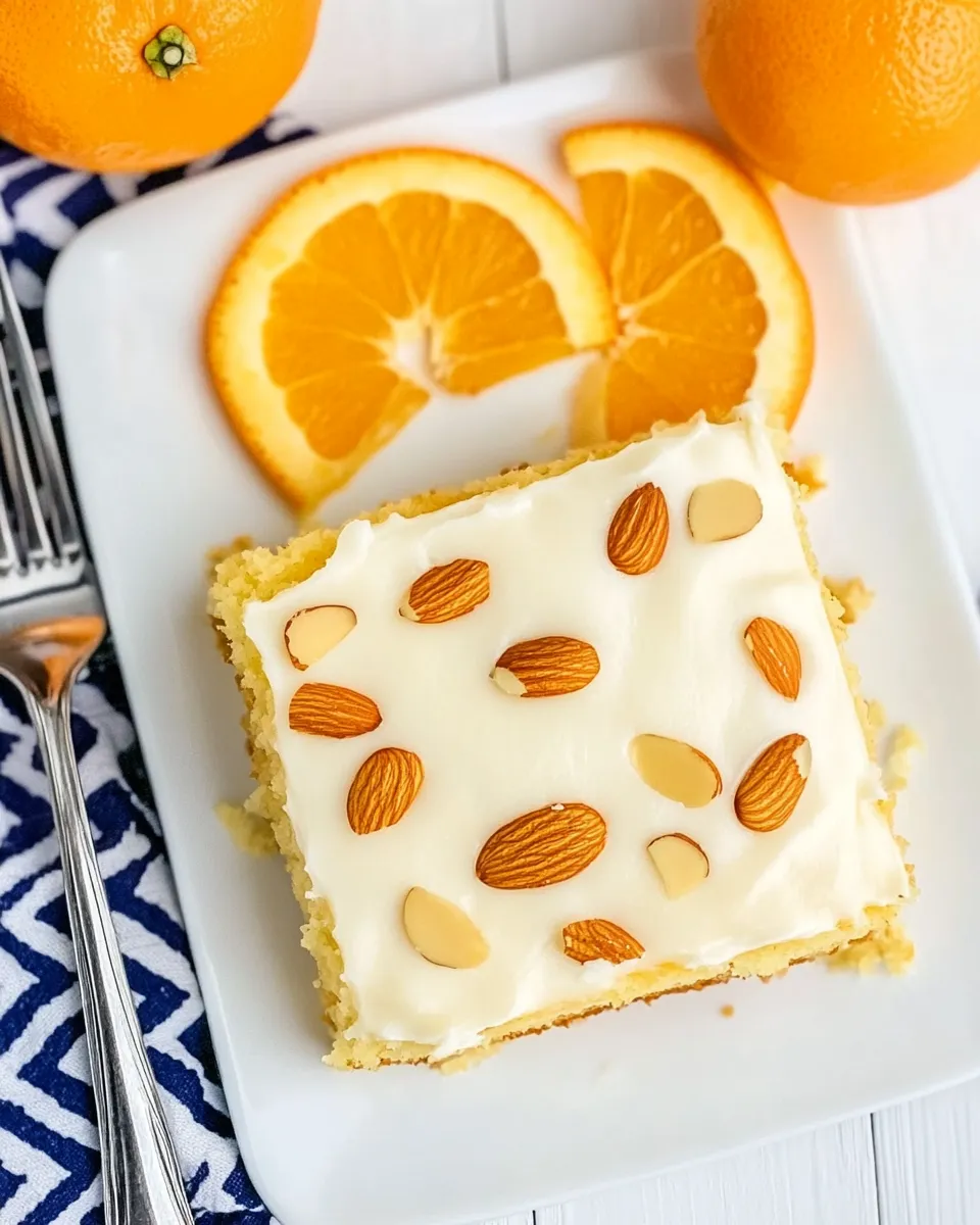 Delicious Orange Almond Sheet Cake image