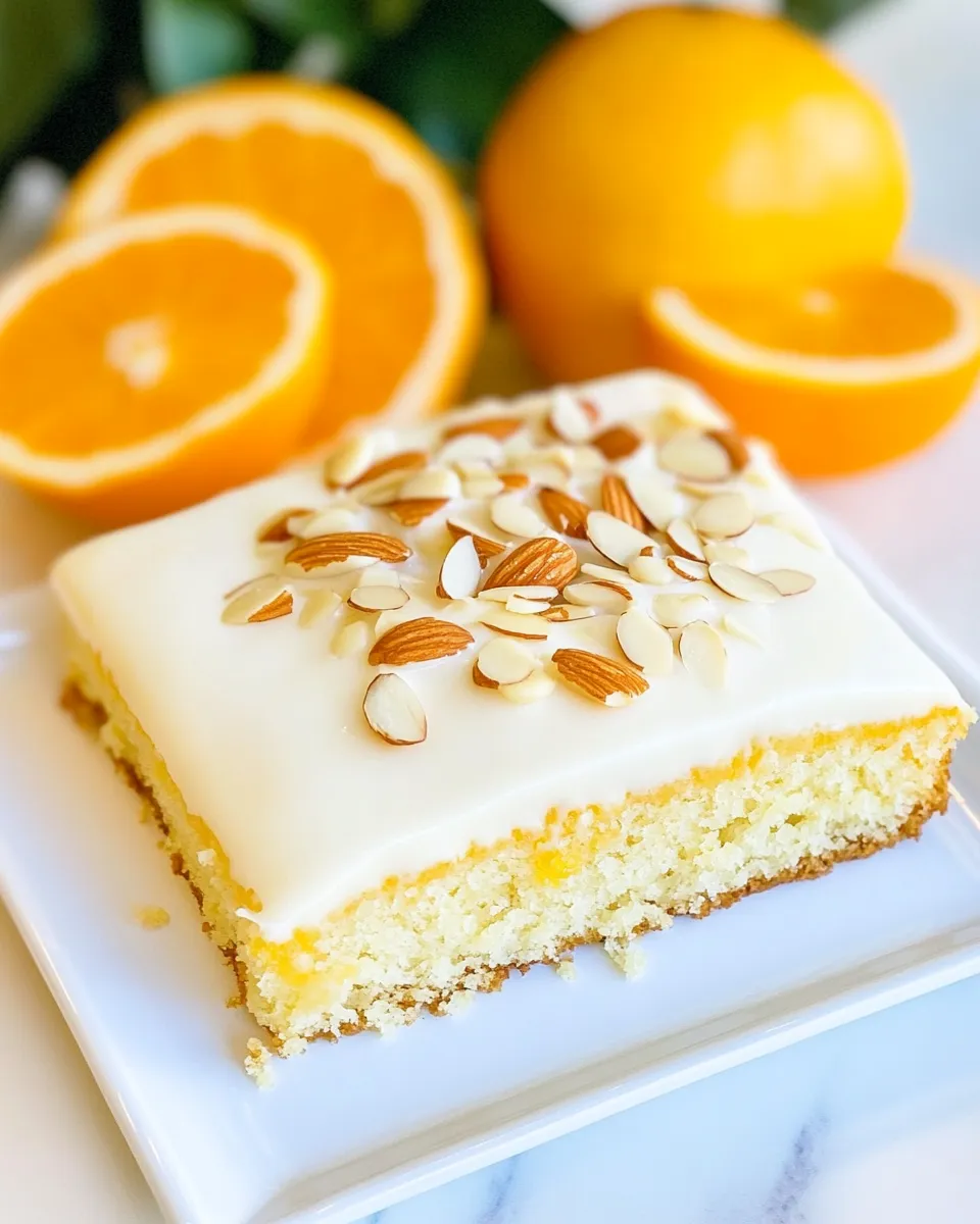Easy Orange Almond Sheet Cake recipe photo