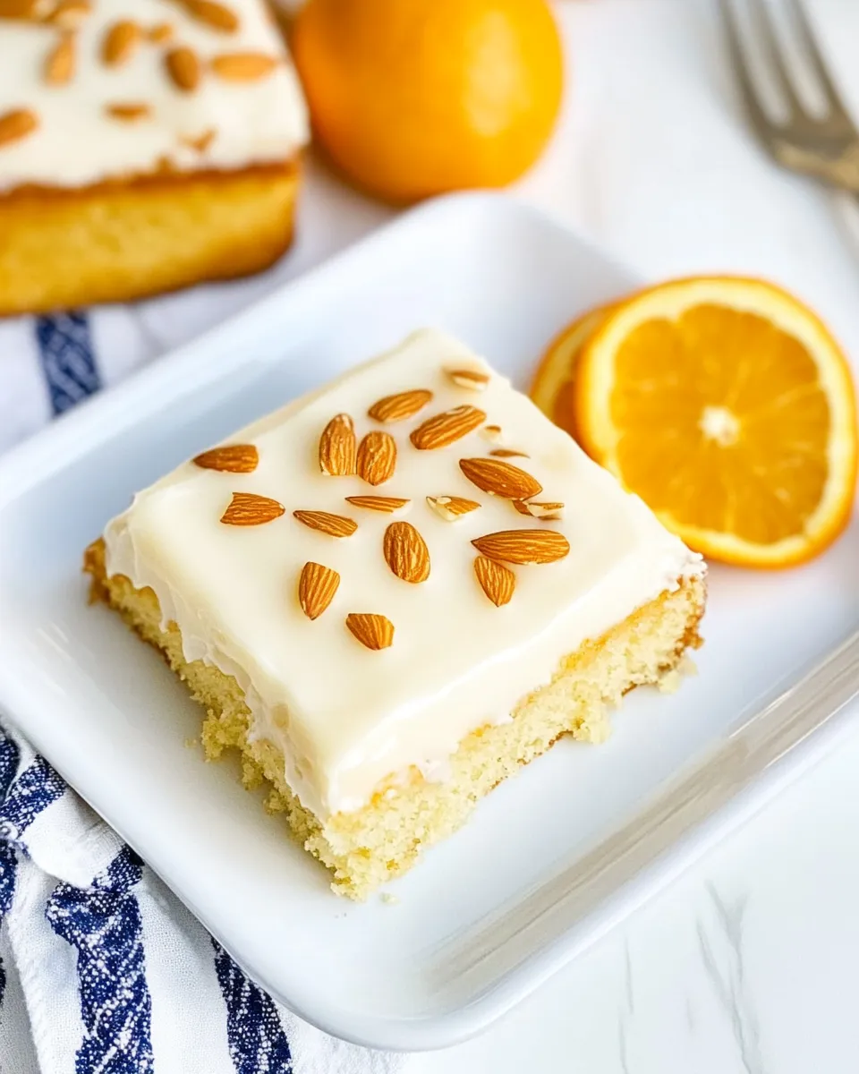 Classic Orange Almond Sheet Cake shot