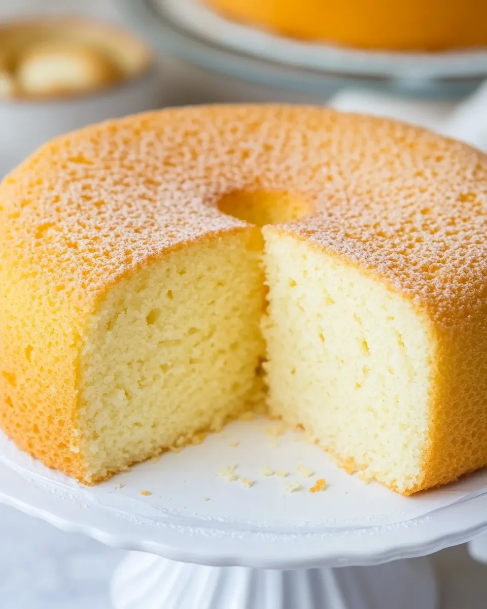 Delicious Orange Chiffon Cake shot