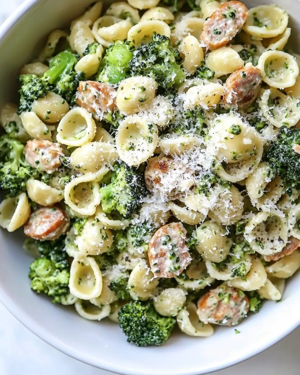 Delicious Orecchiette Pasta with Chicken Sausage and Broccoli image