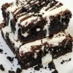 Homemade Oreo Brownies with White Chocolate photo