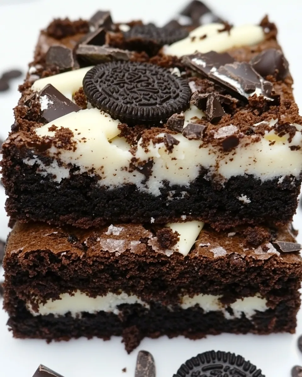 Easy Oreo Brownies with White Chocolate recipe photo
