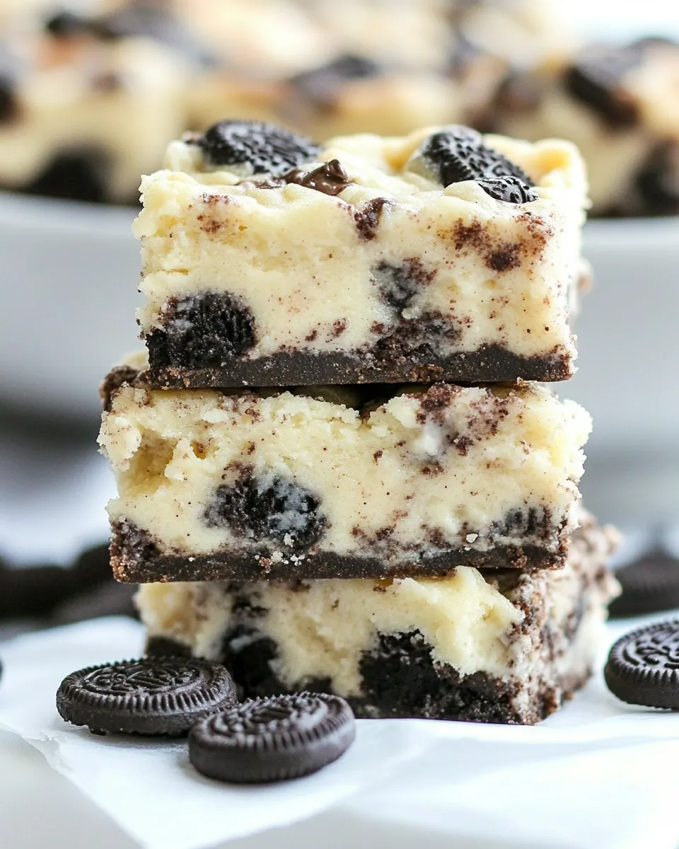 Classic Oreo Cheesecake Cookie Dough Bars image