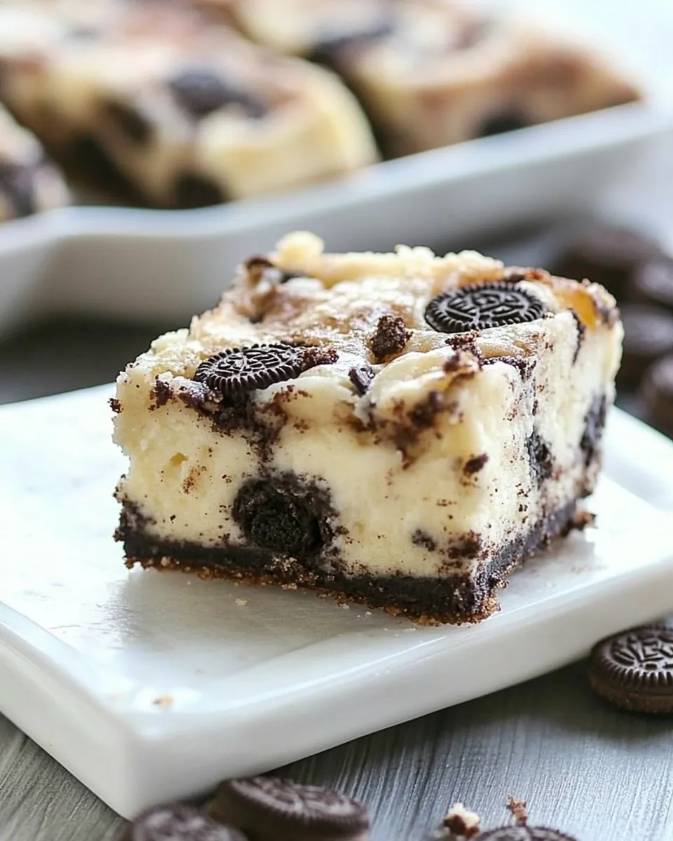 Easy Oreo Cheesecake Cookie Dough Bars recipe photo