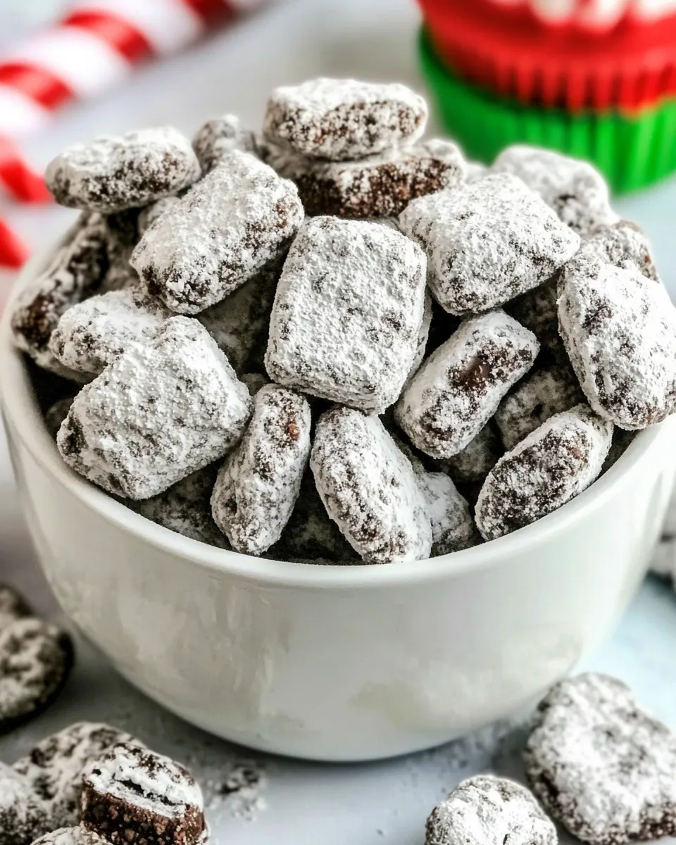 Delicious Oreo Muddy Buddies (Oreo Puppy Chow) shot