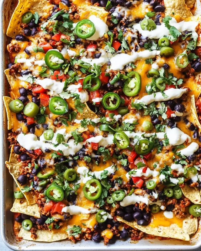 Easy Oven Baked Sheet Pan Nachos recipe photo