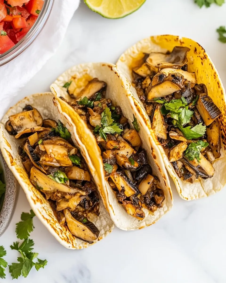 Delicious Oyster Mushroom Tacos image