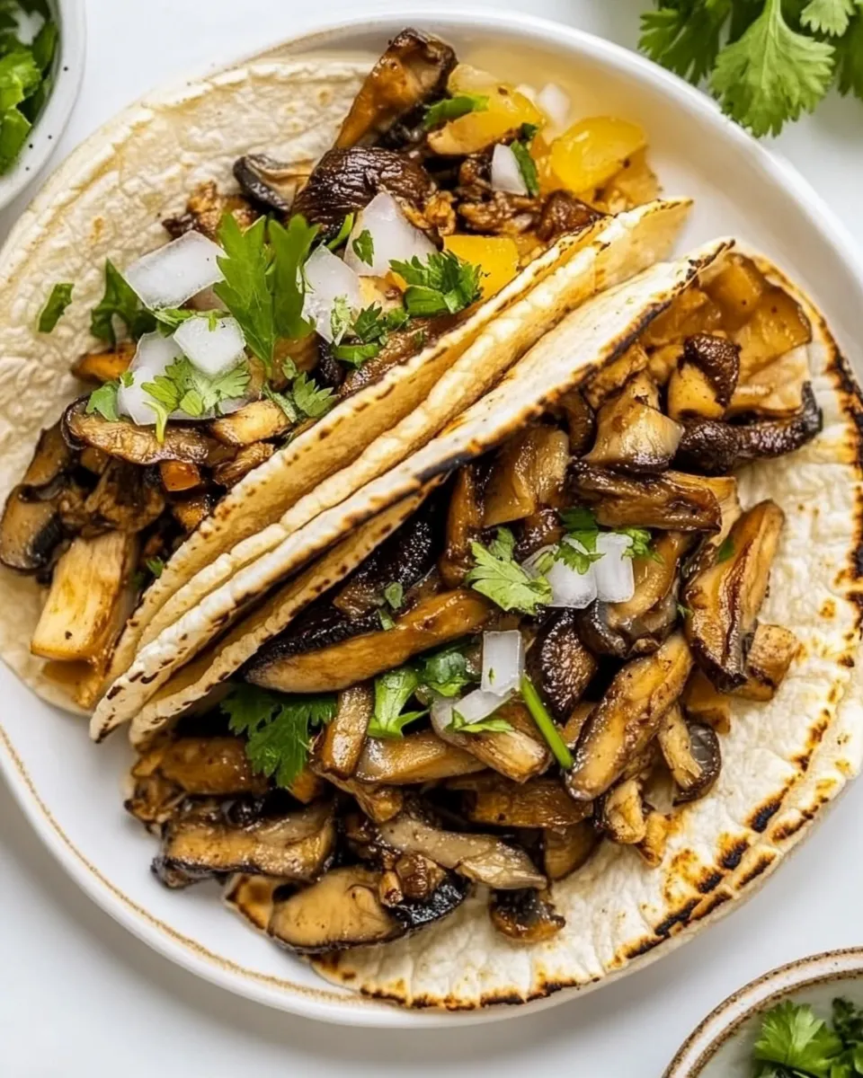 Savory Oyster Mushroom Tacos shot