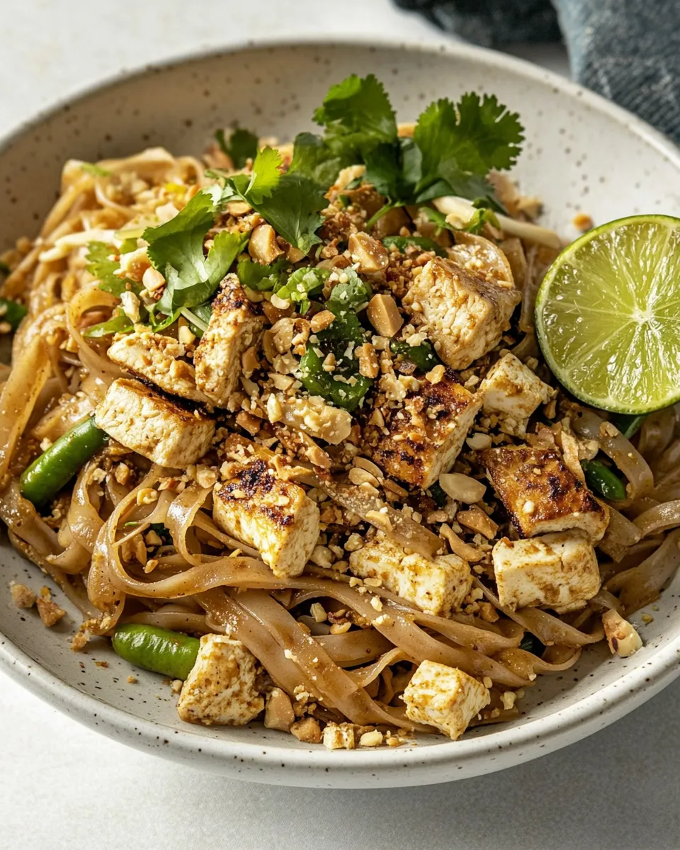 Homemade Pad Thai With Chicken & Tofu photo