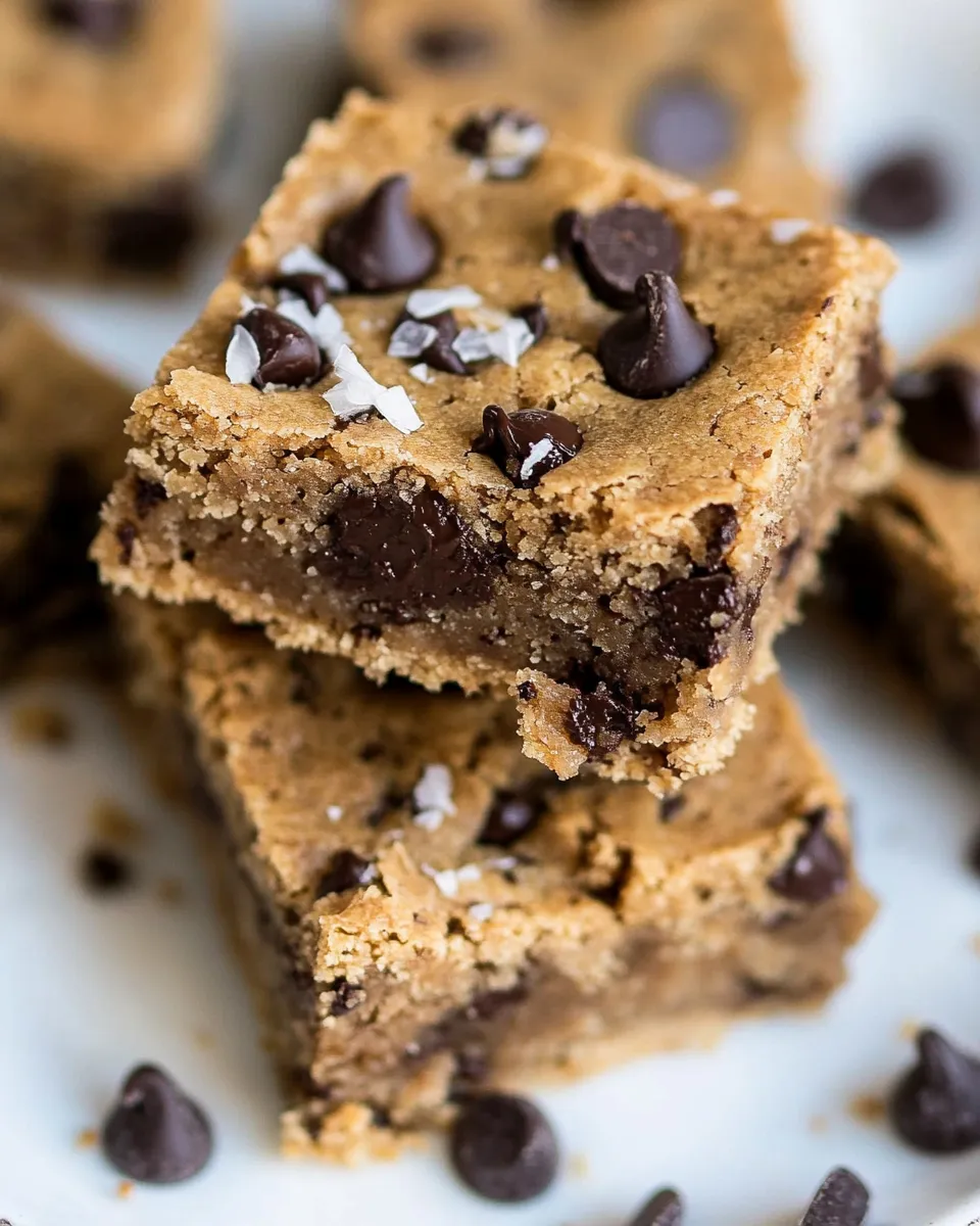 Easy Paleo Chocolate Chip Cookie Bars recipe photo
