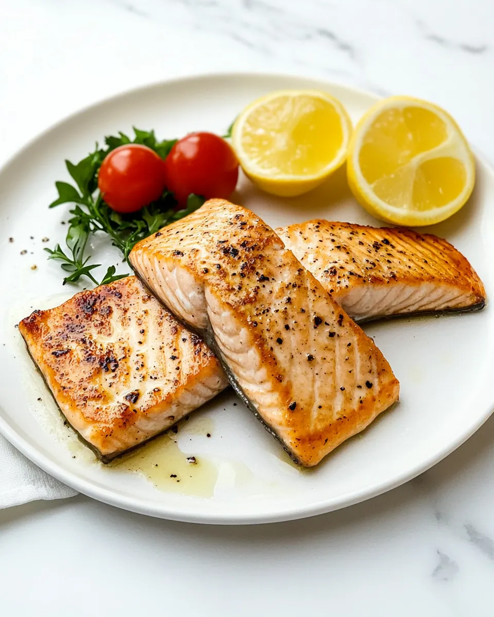 Quick Pan-Seared Salmon food shot