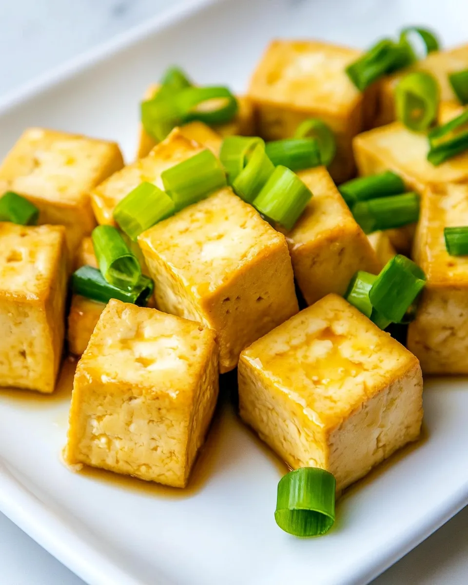 Delicious Pan Fried Tofu shot