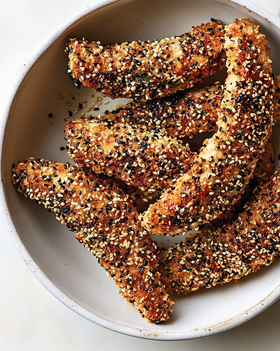 Homemade Panko Sesame Chicken Tenders recipe photo