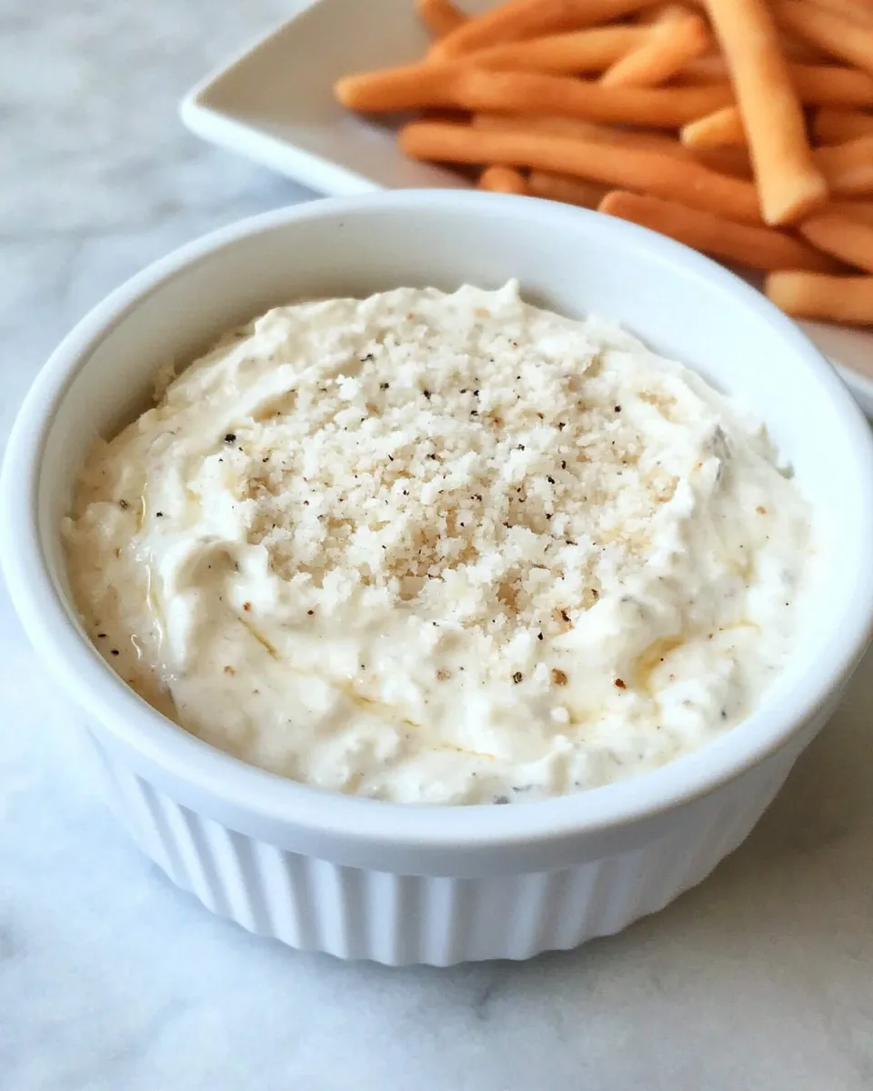 Delicious Parmesan Dip shot