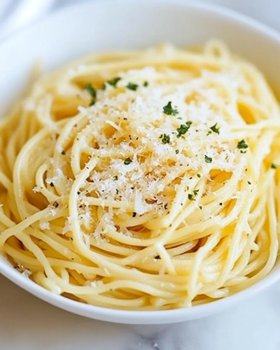 Delicious Parmesan Garlic Noodles shot