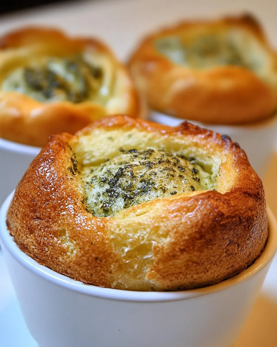 Delicious Parmesan Popovers With Pesto shot