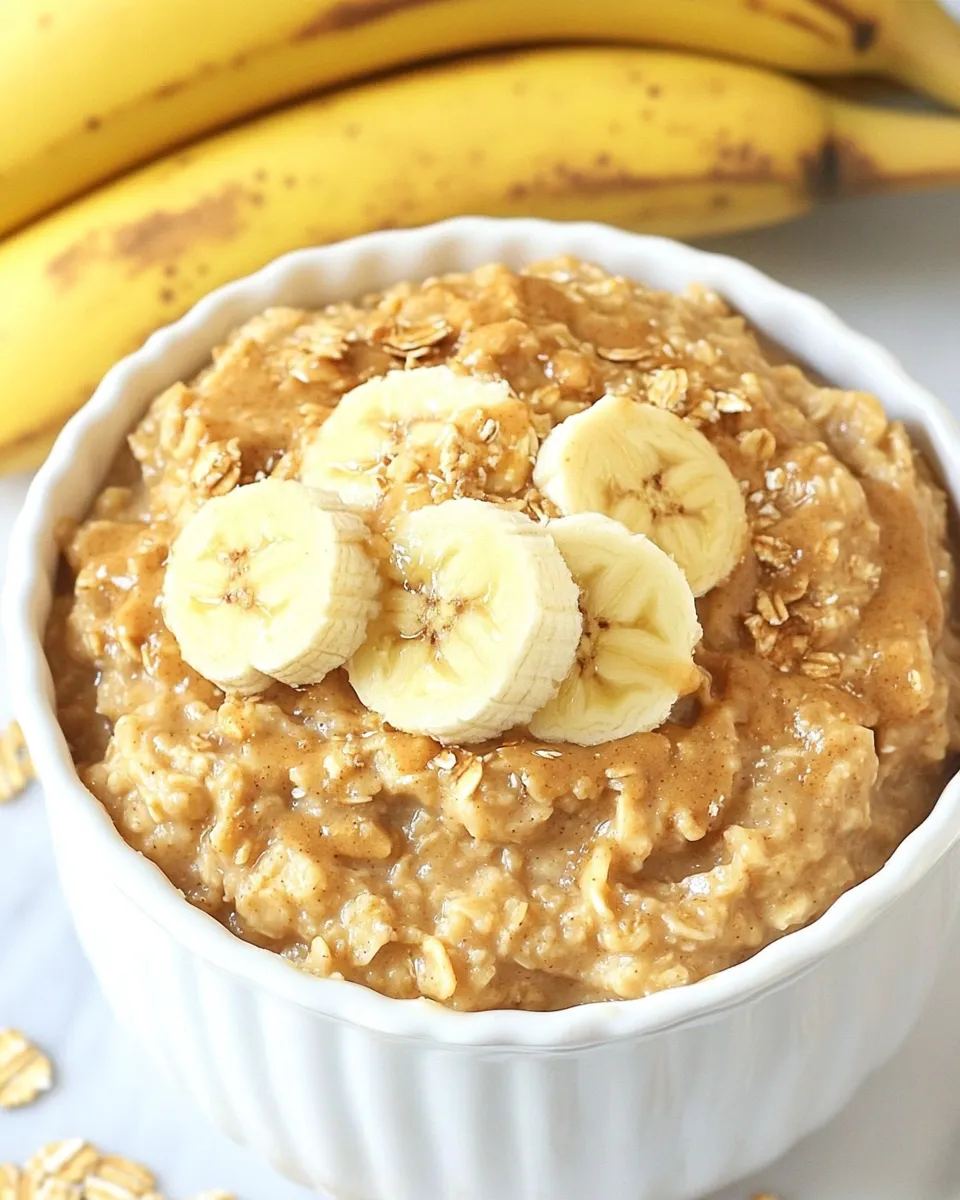 Homemade Peanut Butter Banana Crockpot Oatmeal photo