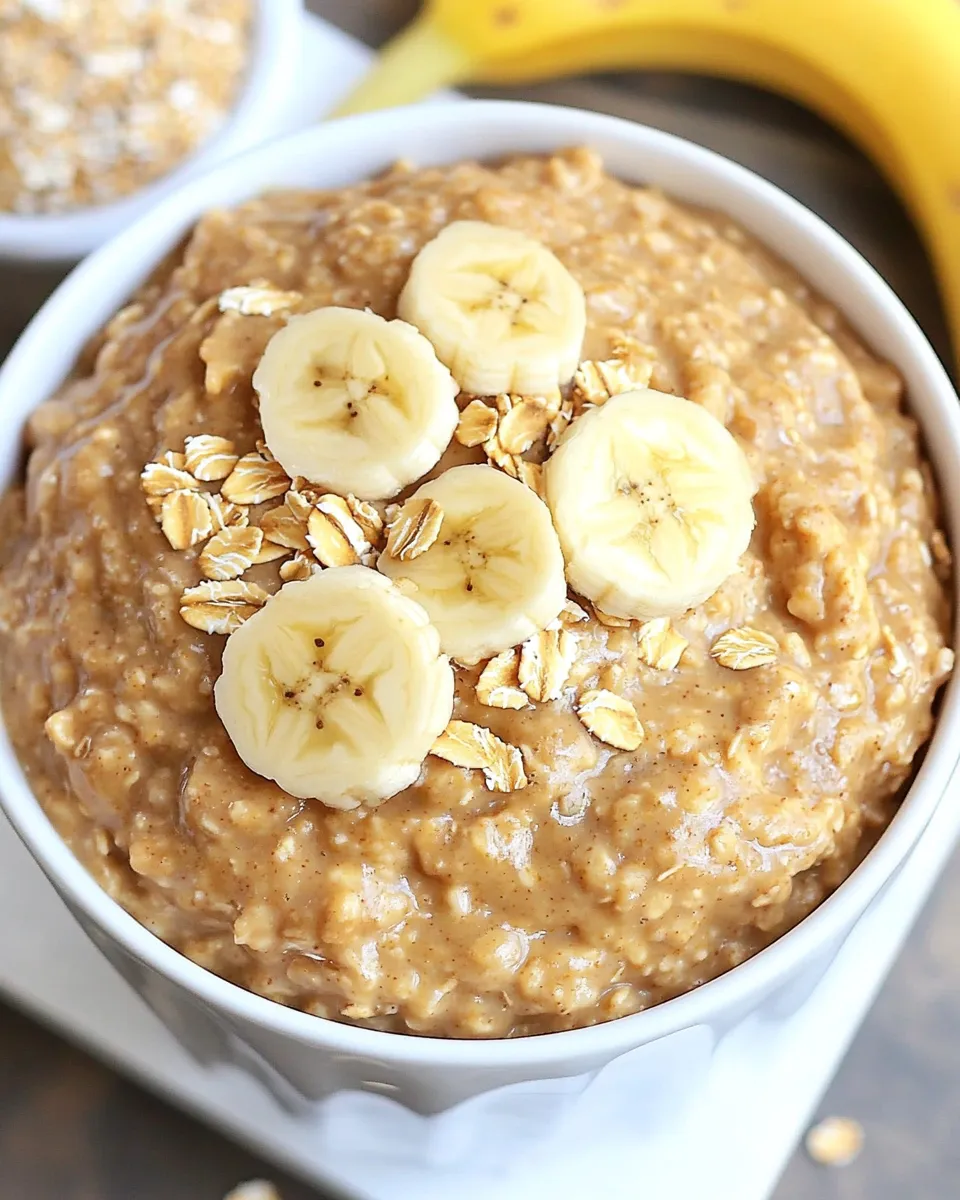 Classic Peanut Butter Banana Crockpot Oatmeal image