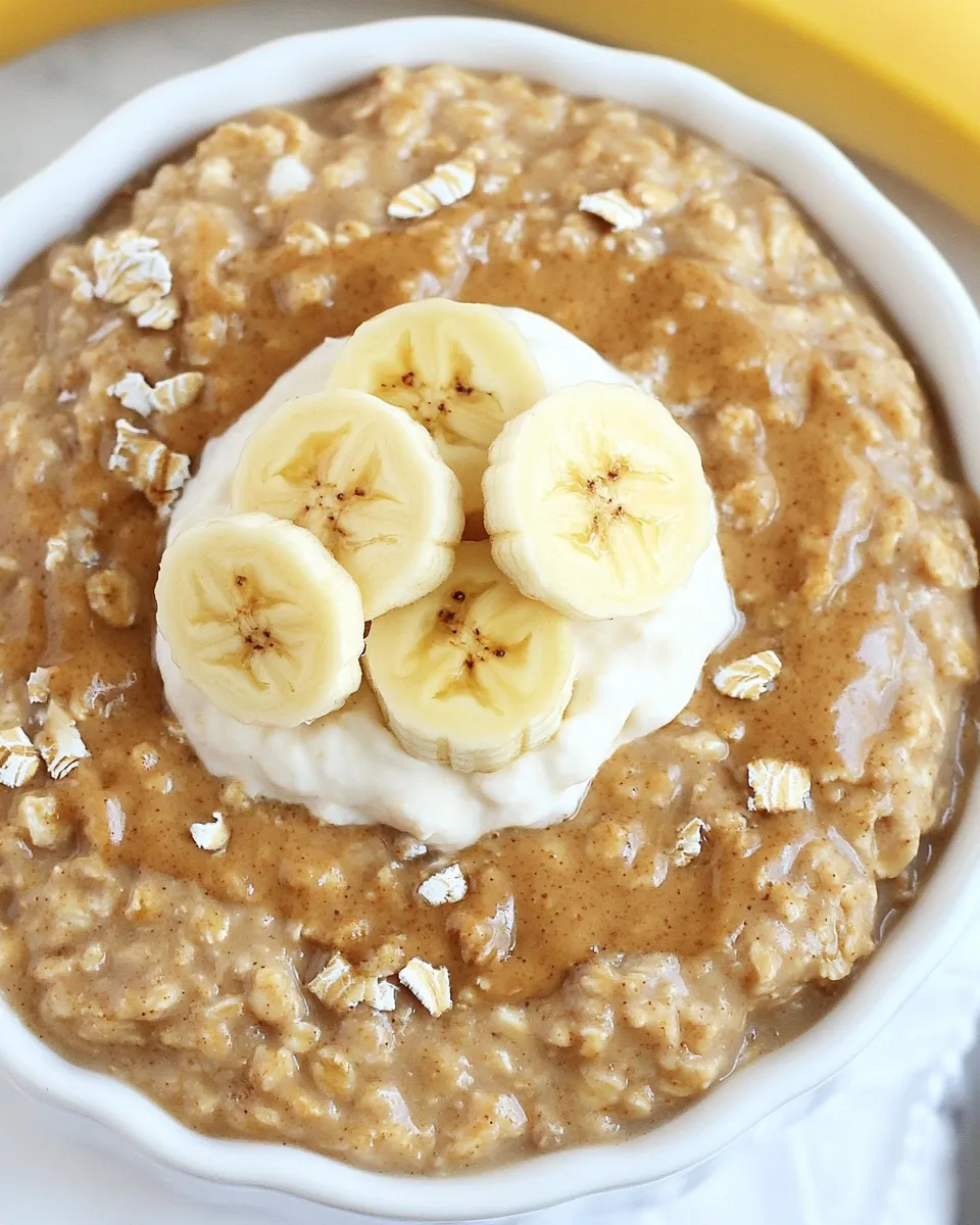 Delicious Peanut Butter Banana Crockpot Oatmeal shot