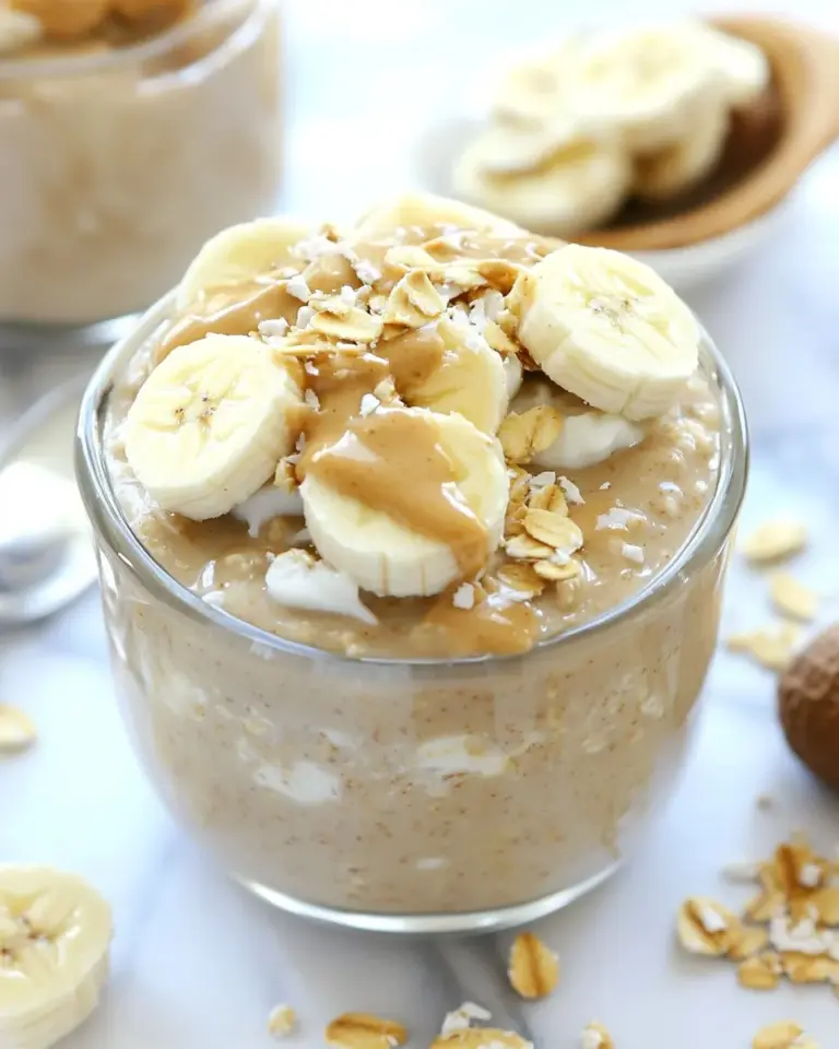 Easy Peanut Butter Banana Overnight Oats photo