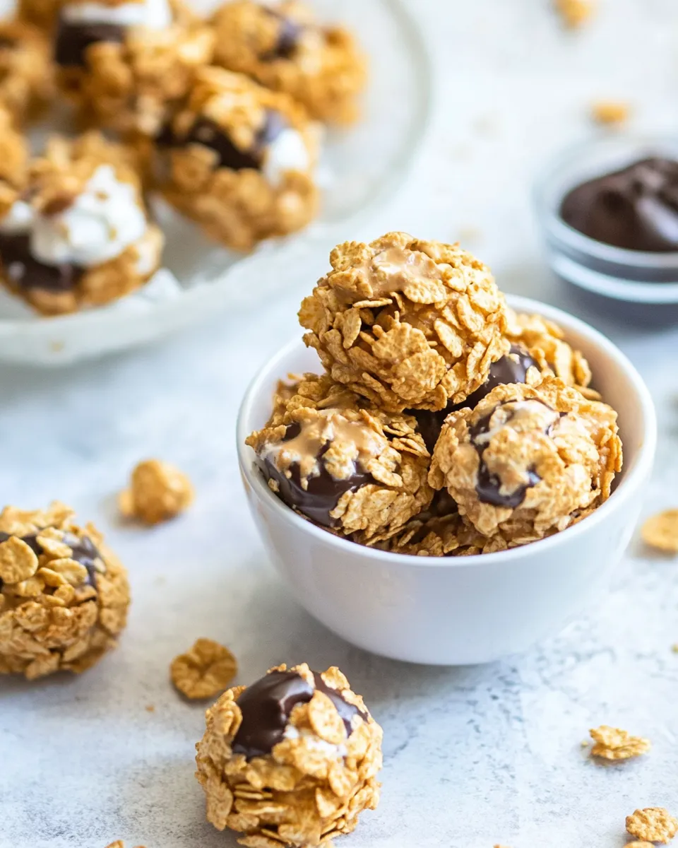 Homemade Peanut Butter Cornflake Cookies (No Bake) photo