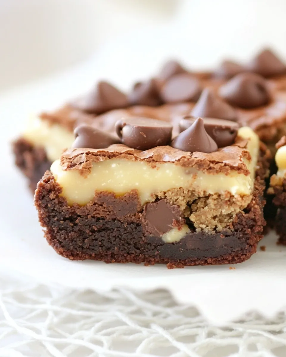 Delicious Peanut Butter Cup Chocolate Chip Brownies image
