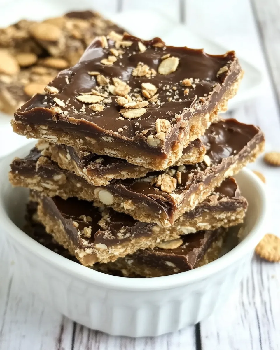 Homemade Peanut Butter Graham Cracker Toffee Recipe photo