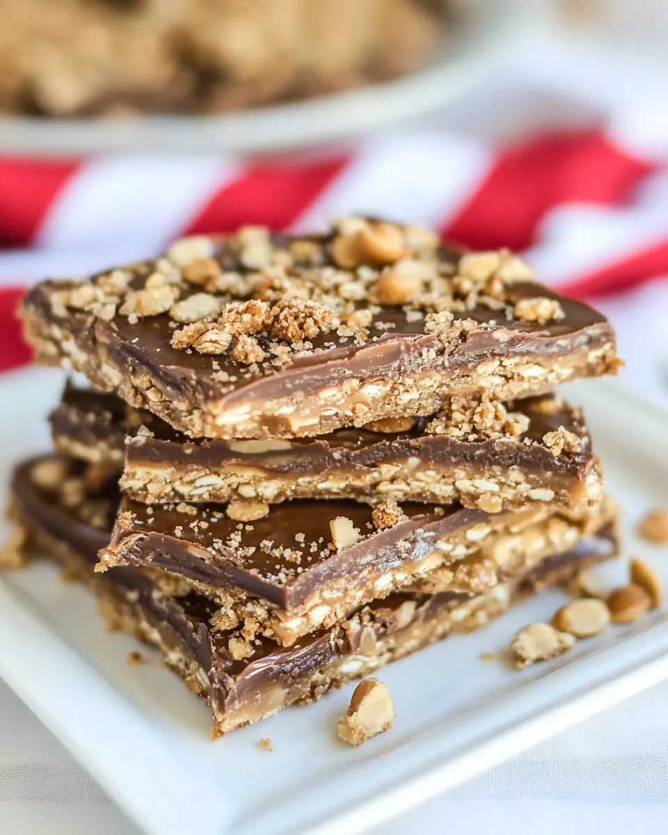 Easy Peanut Butter Graham Cracker Toffee Recipe picture